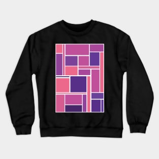 Modern Monochromatic Purple Geometric Pattern Graphic Design Crewneck Sweatshirt